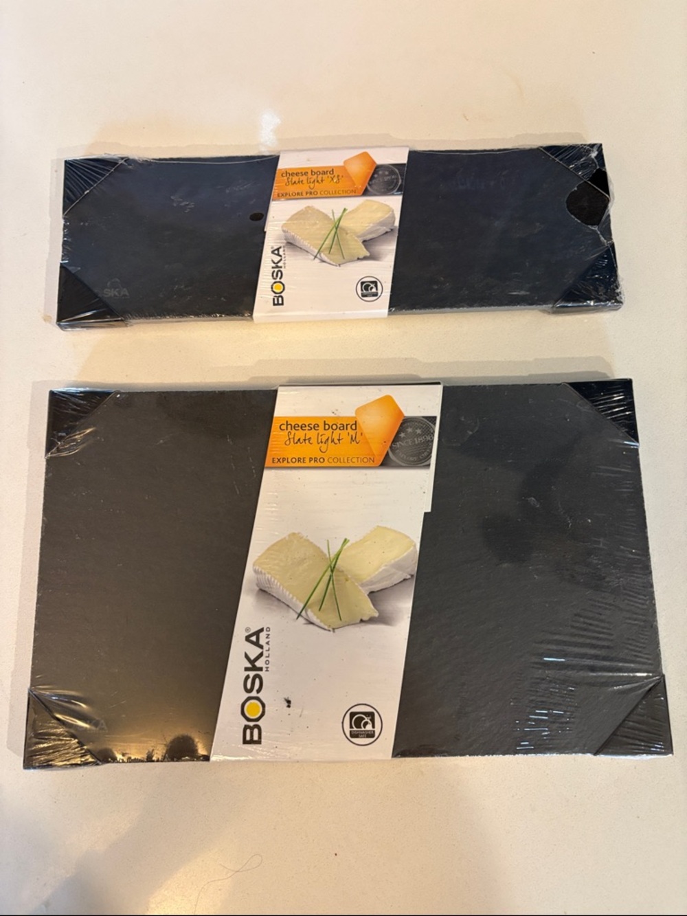 Lot of 2 NWT Boska Slate Light Cheese/Tapas Boards in XS and M sizes
